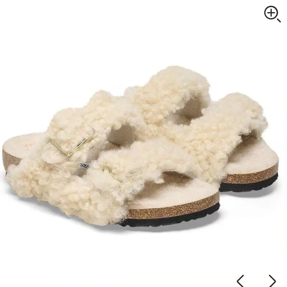 Birkenstock Arizona Kids Shearling in Color Teddy Eggshell sizeUK 33 US 2-2.5NEW
